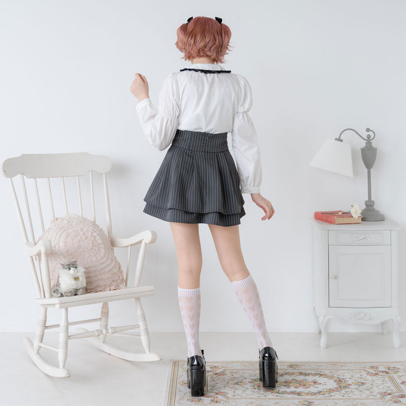 ビジューボタンティアードスカート – レディースファッション通販の夢