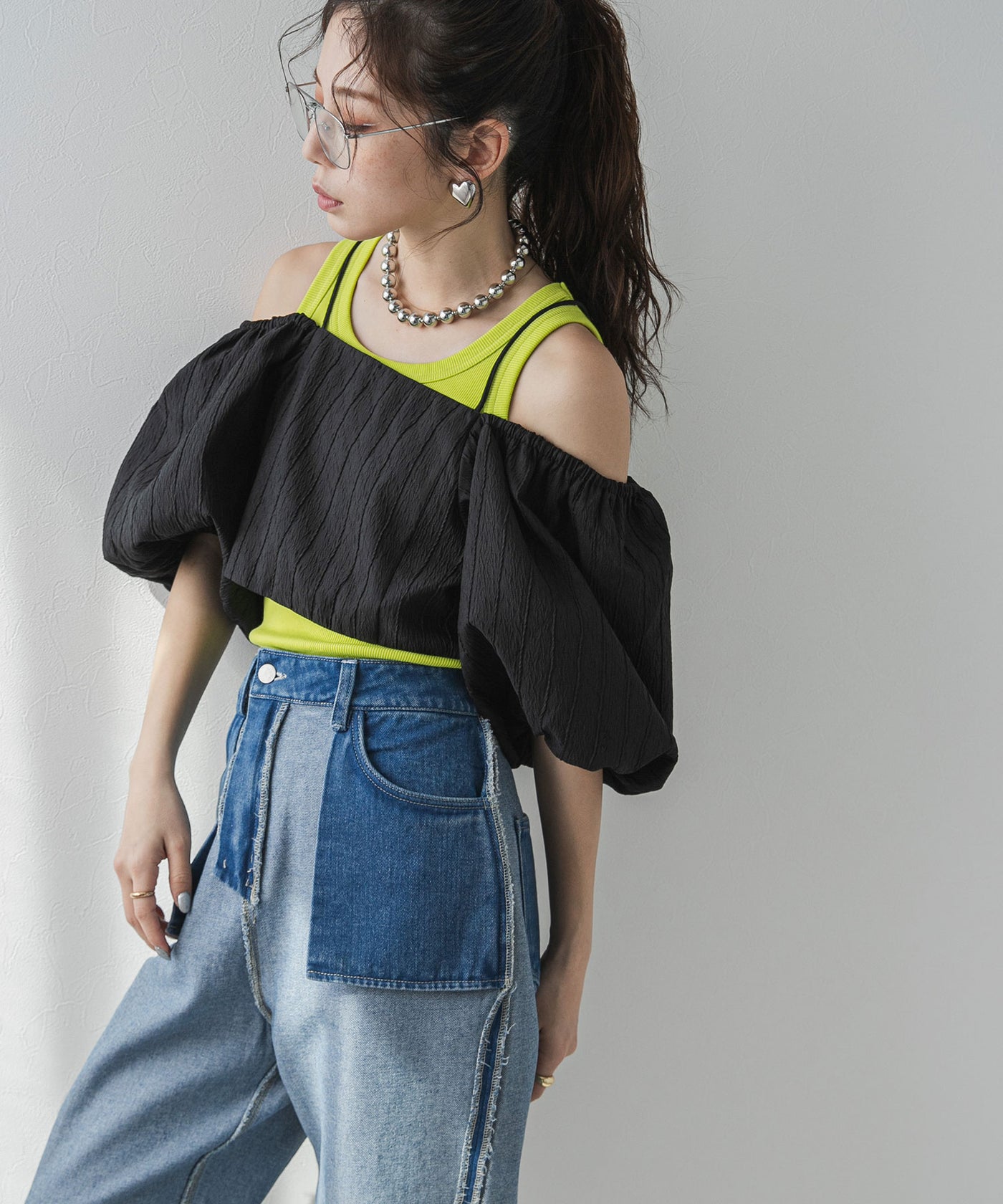 LOEFF ジャガードビスチェ ドット ジャガード ビスチェ