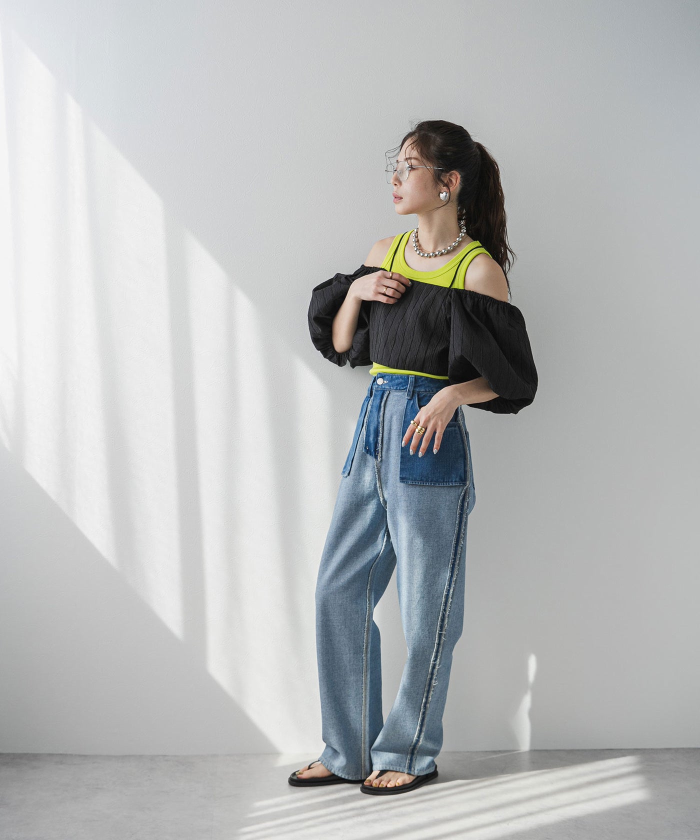 LOEFF ジャガードビスチェ LOEFF レモン ジャガード ビスチェ