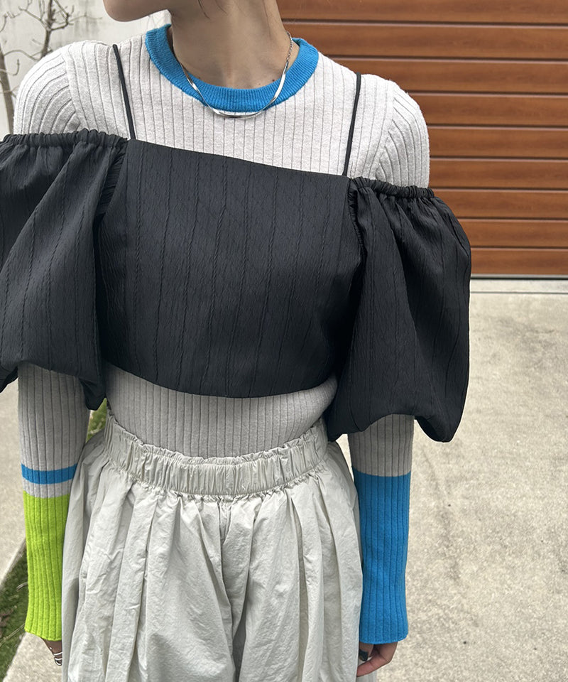 フクレジャガードオフショルビスチェ