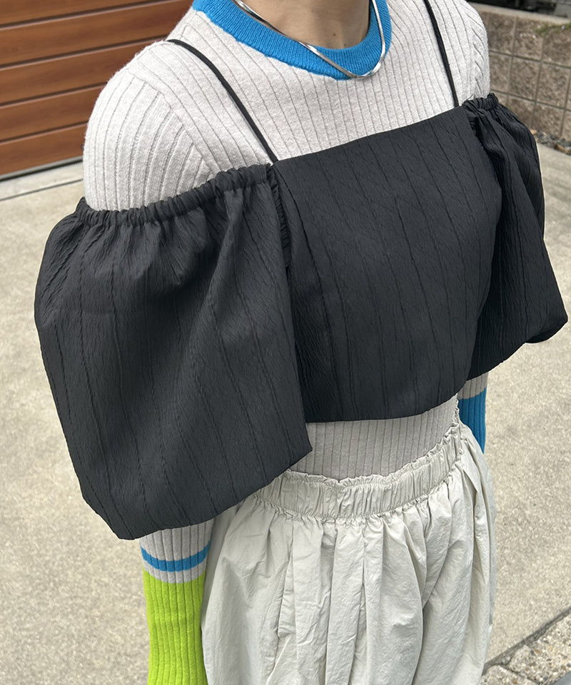 フクレジャガードオフショルビスチェ