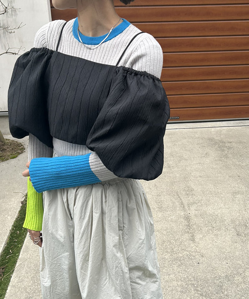 フクレジャガードオフショルビスチェ