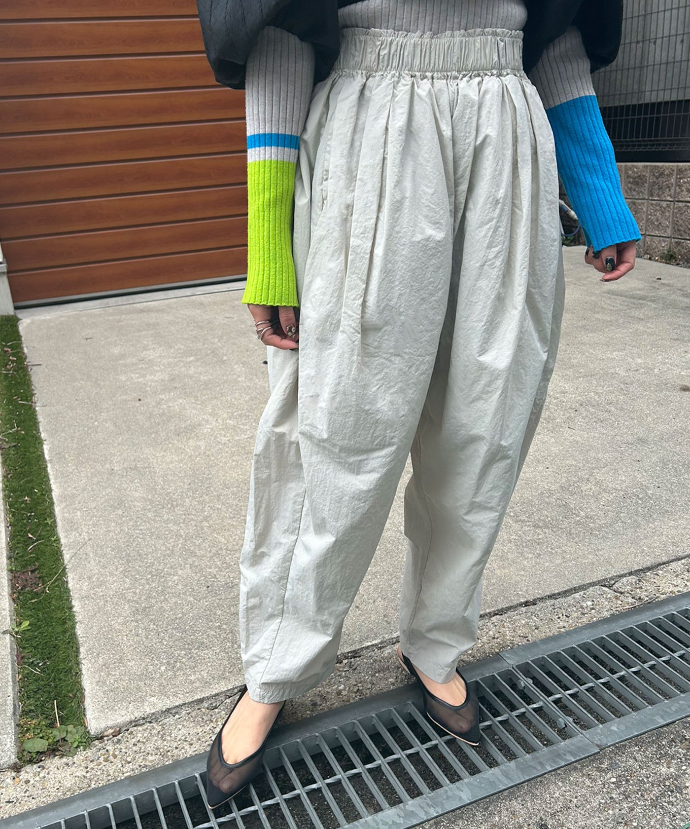 セール】【5色展開】ナイロンギャザーパンツ（その他パンツ