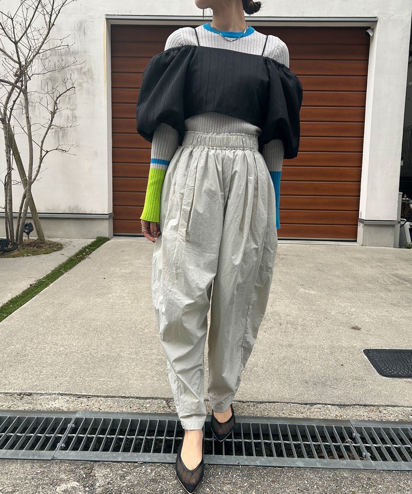 セール】【5色展開】ナイロンギャザーパンツ（その他パンツ