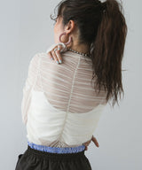 【メール便】シアーギャザートップス【チュール】