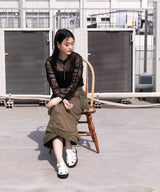 【メール便】シアーギャザートップス【チュール】