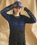 【メール便】シアーギャザートップス【チュール】