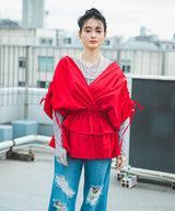 【メール便】シアーギャザートップス【チュール】