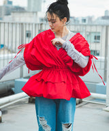 【メール便】シアーギャザートップス【チュール】