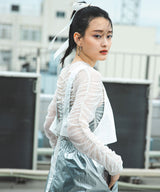 【メール便】シアーギャザートップス【チュール】