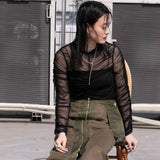 【メール便】シアーギャザートップス【チュール】