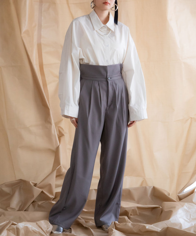 ウエストデザイン2wayタックワイドパンツ