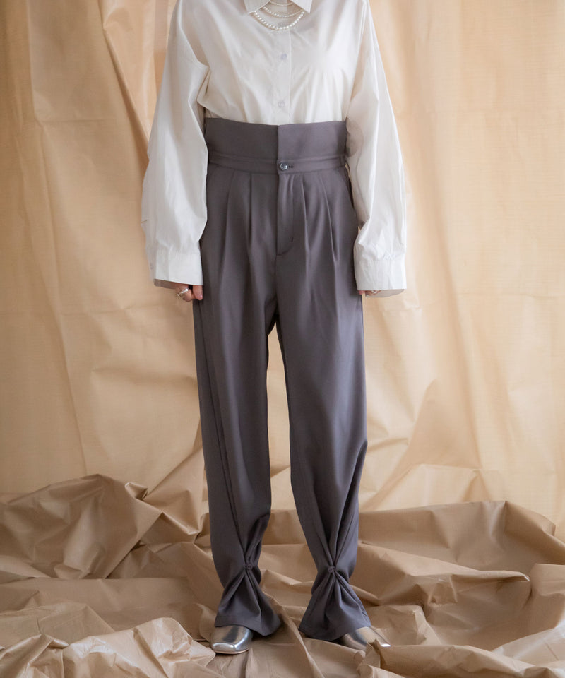 ウエストデザイン2wayタックワイドパンツ