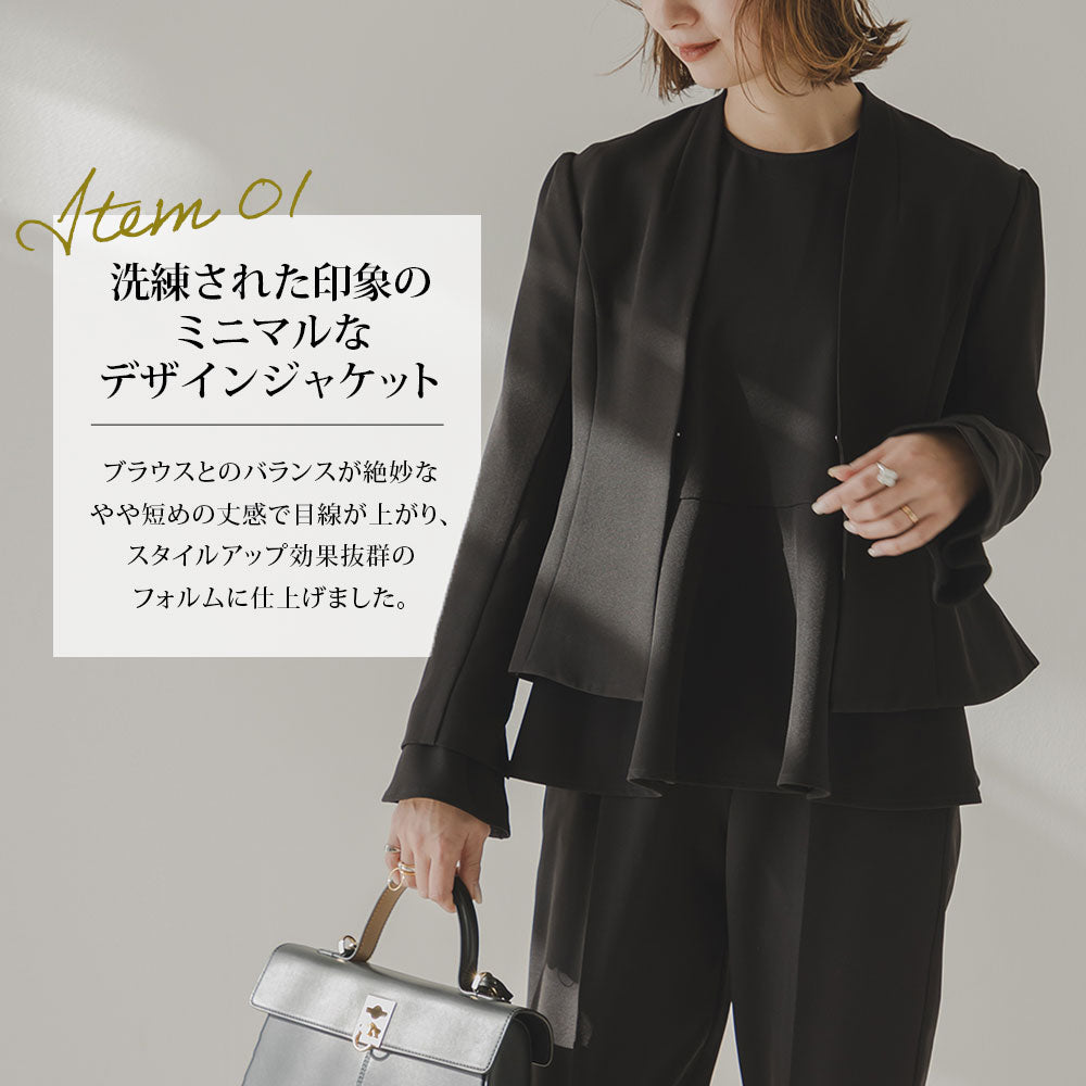 ジャケット・ブラウス・パンツスーツ3点セット – レディース