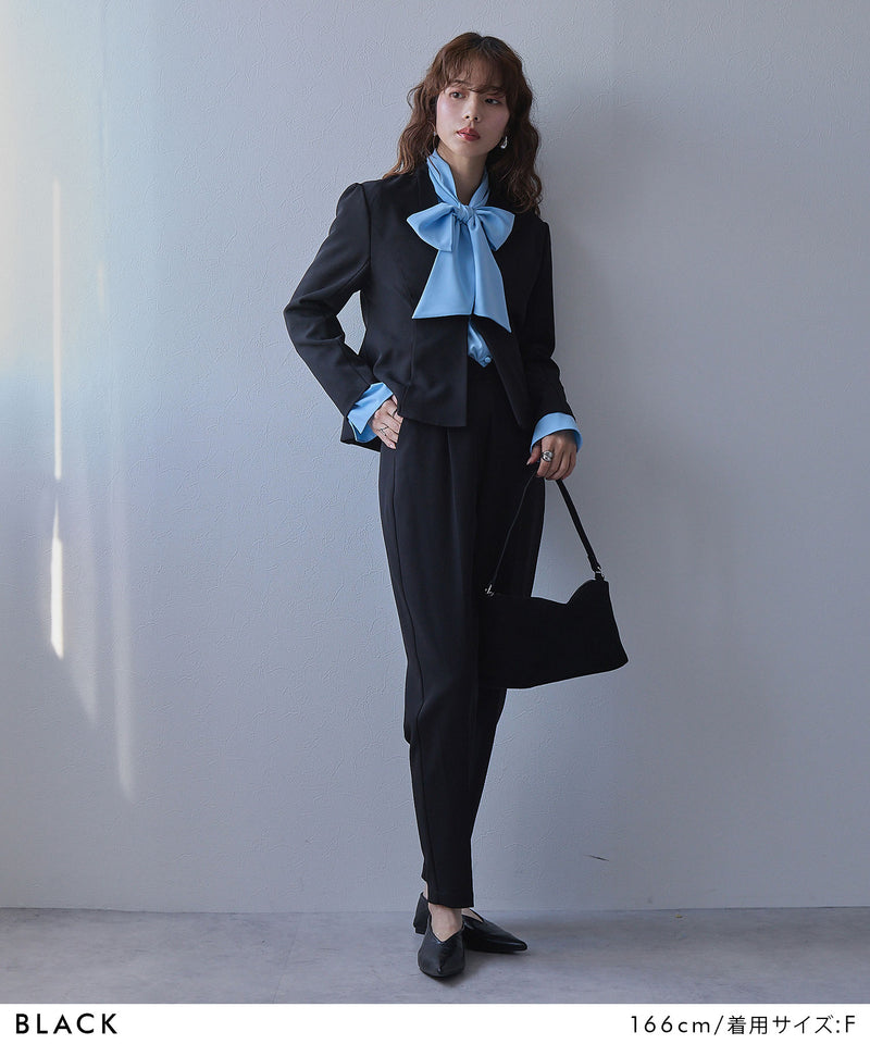 ジャケット・ブラウス・パンツスーツ3点セット – レディース