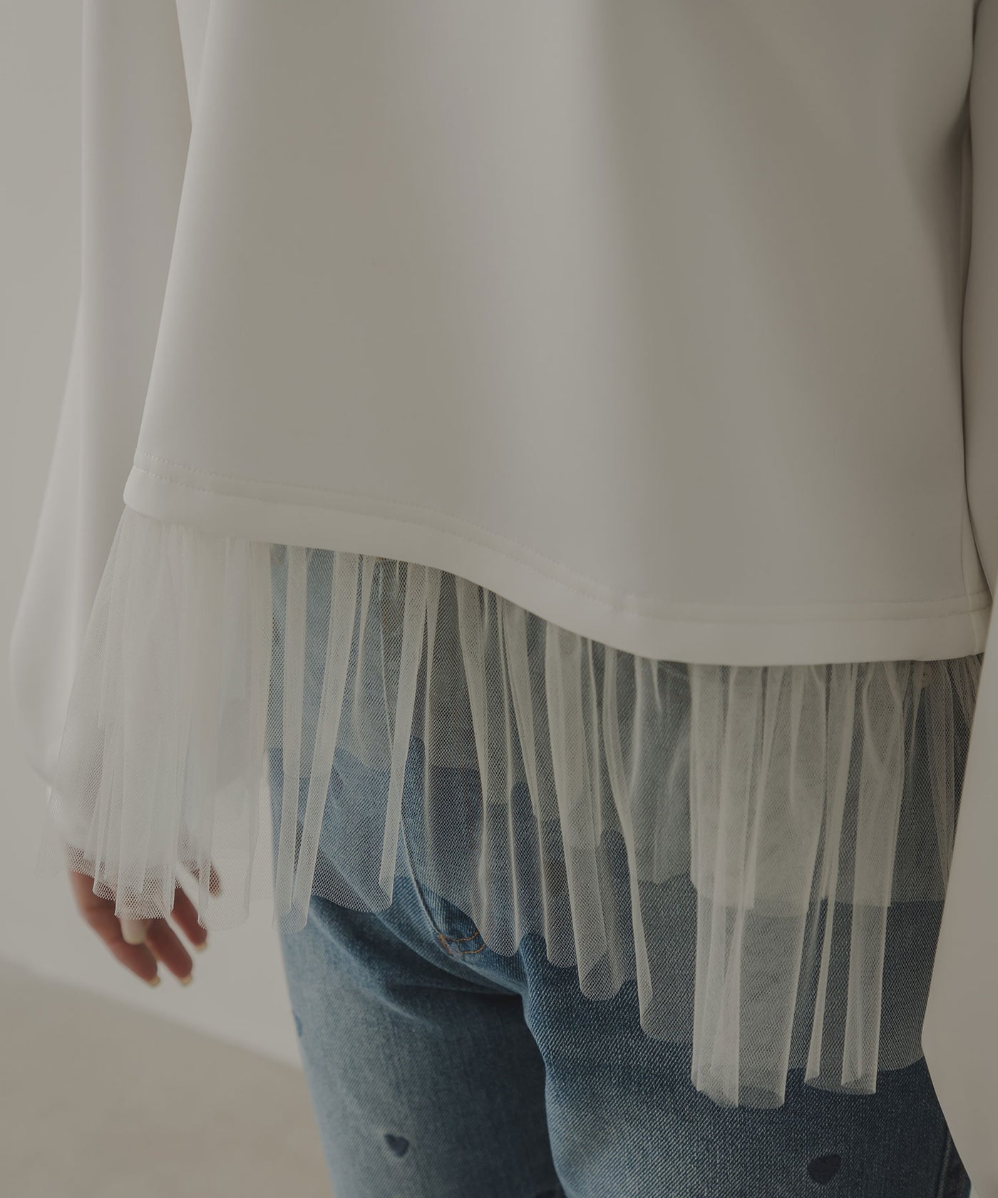チュールフリルプルオーバー　T069 tシャツ チュールフリルプルオーバー レディース : ZOZOTOWN
