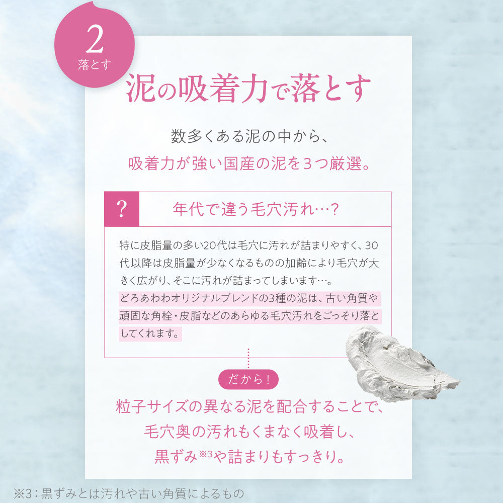 メール便】どろあわわ洗顔2個+泡立てネット付（1個