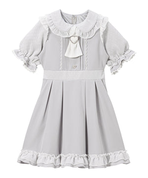 ハートドットスカーフワンピース