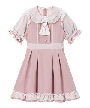 ハートドットスカーフワンピース