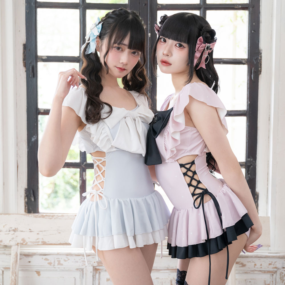 DearMyLove サイドレースアップリボン水着 サイドレースアップリボン水着 – レディースファッション通販の