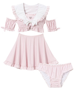 ハートくりぬきフリルセーラー水着