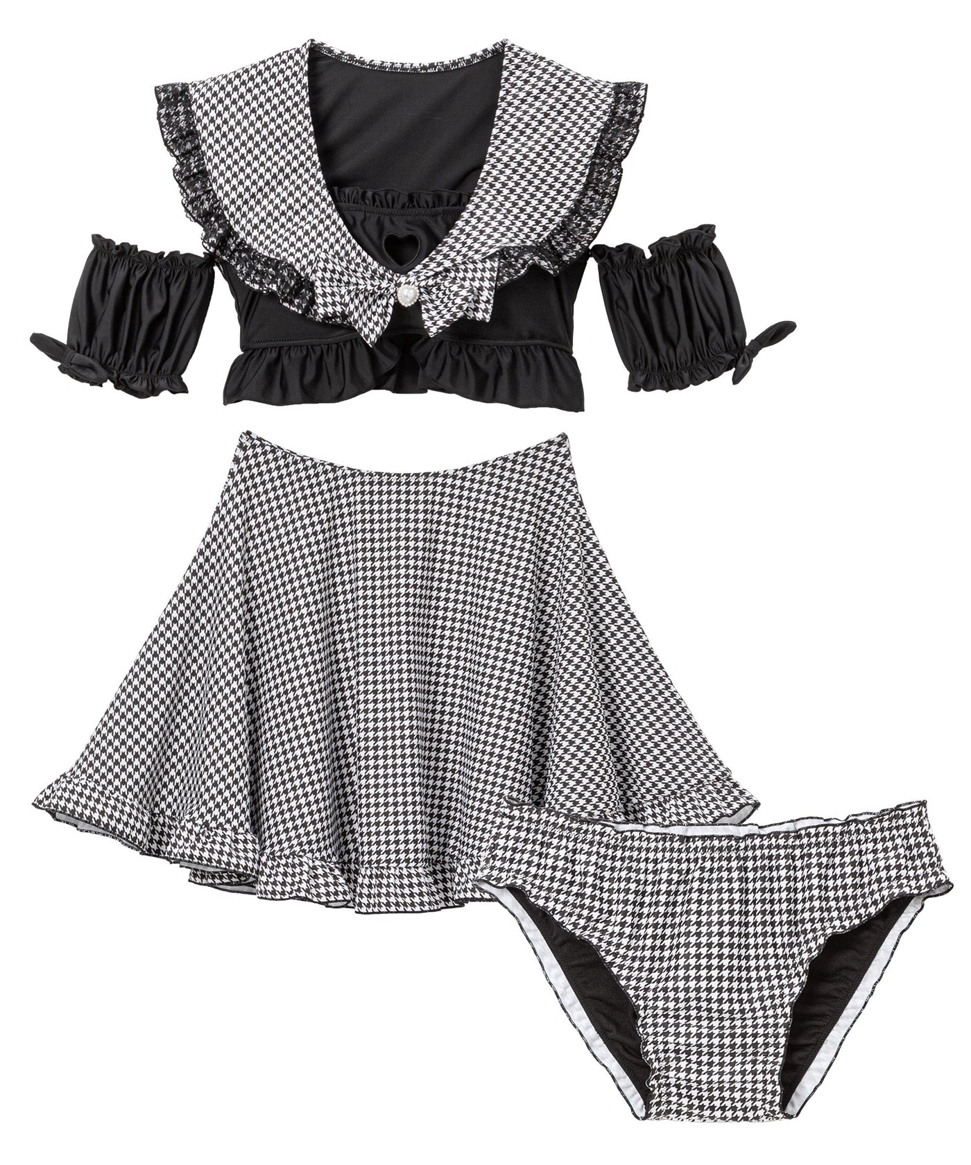 新春セール】ハートくりぬきフリルセーラー水着 – レディース