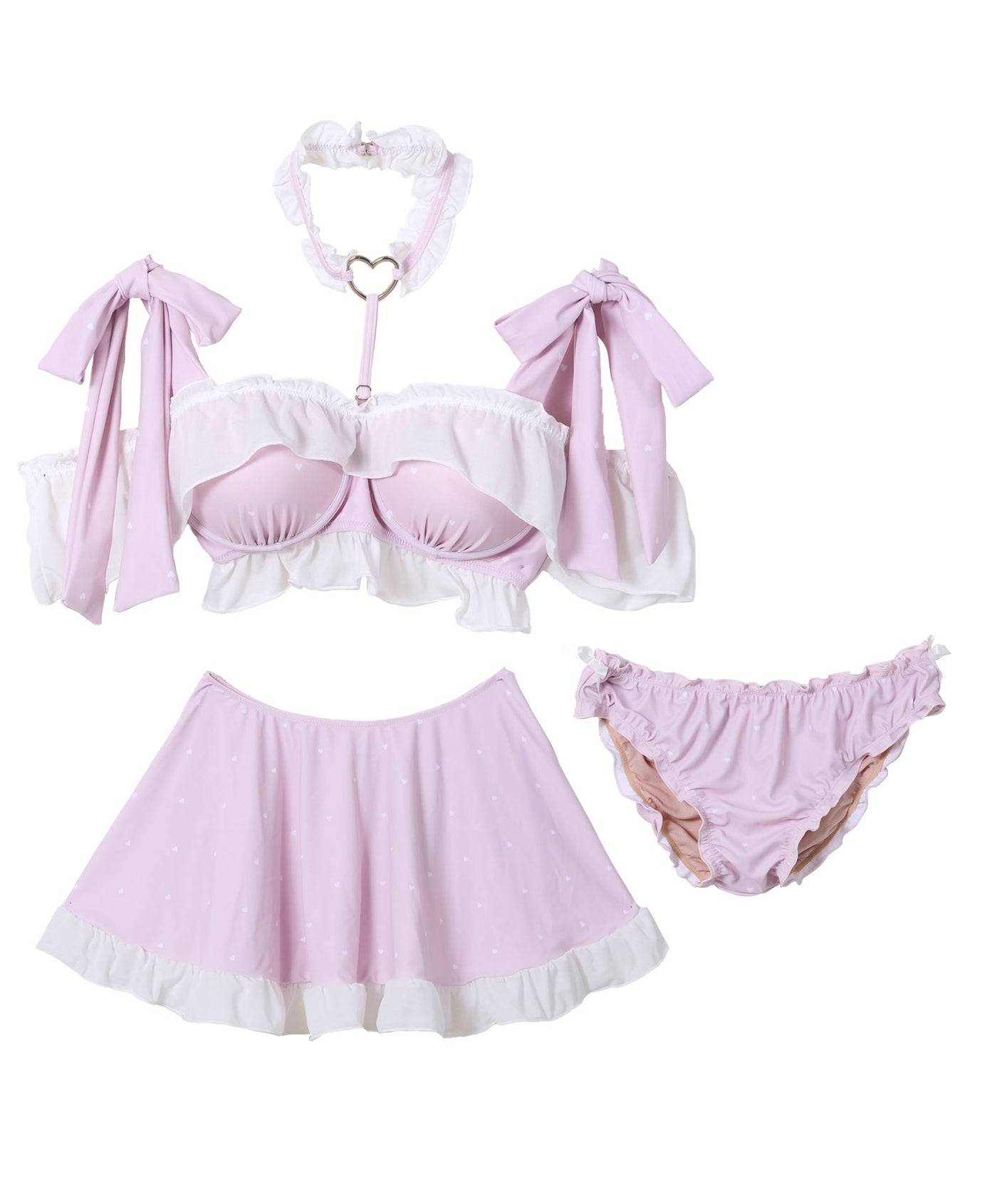 DearMyLove　6WAYハートチョーカー水着　パープルラベンダー　M DearMyLove 6WAYハートチョーカー水着 パープルラベンダー M 6WAY