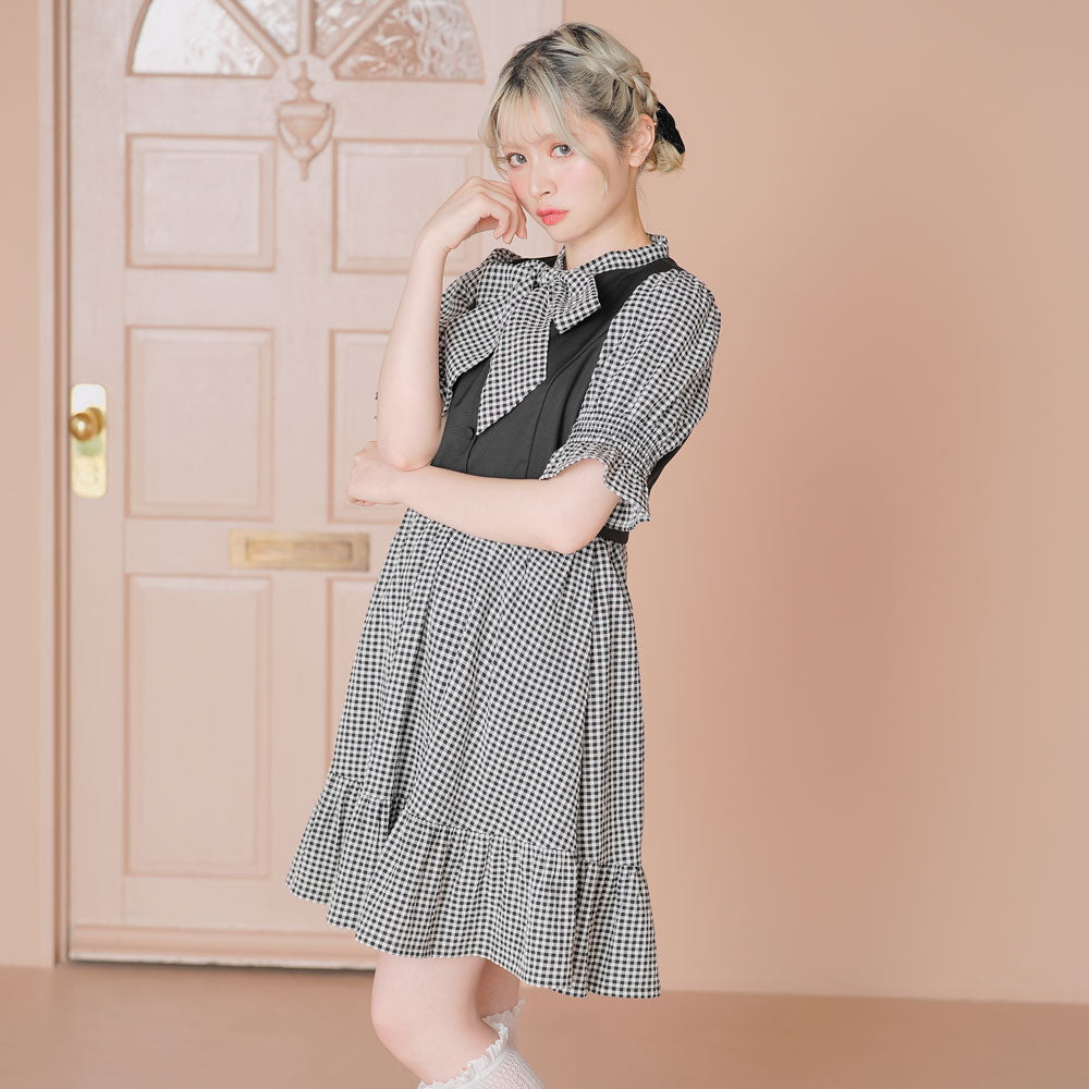 ジレドッキングボウタイワンピース – レディースファッション通販の夢