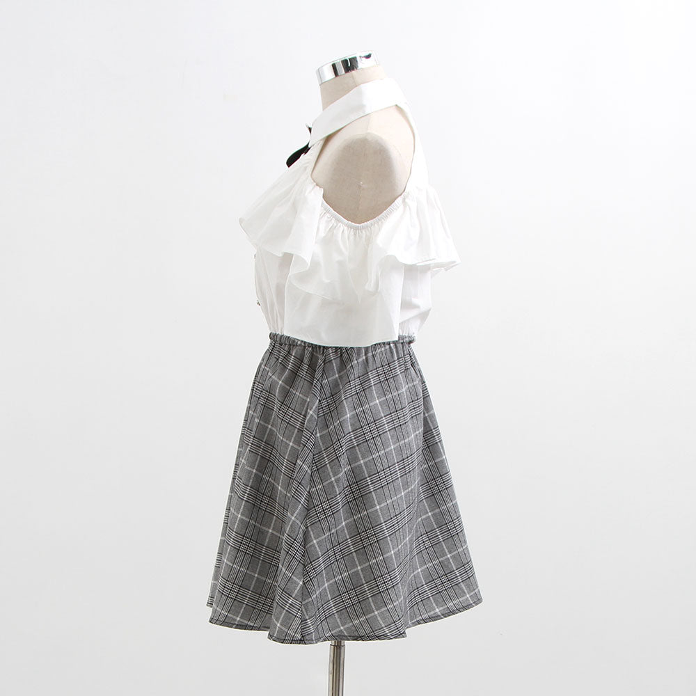 フリル袖フレアミニワンピース – レディースファッション通販の