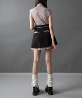 ピコレース台形ミニスカート