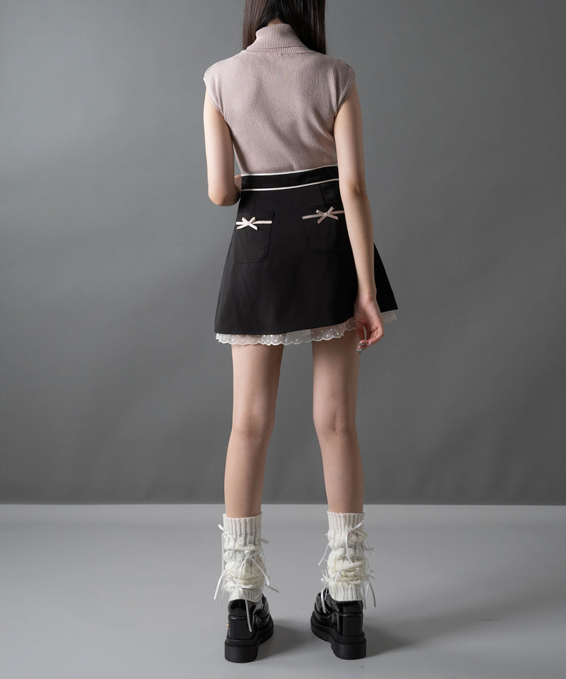 ピコレース台形ミニスカート