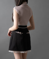 ピコレース台形ミニスカート