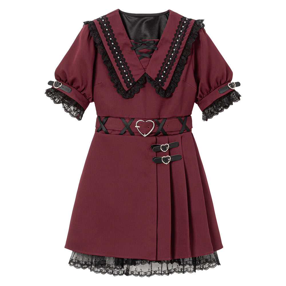 レースアップティアードワンピース | outlet | axes femme