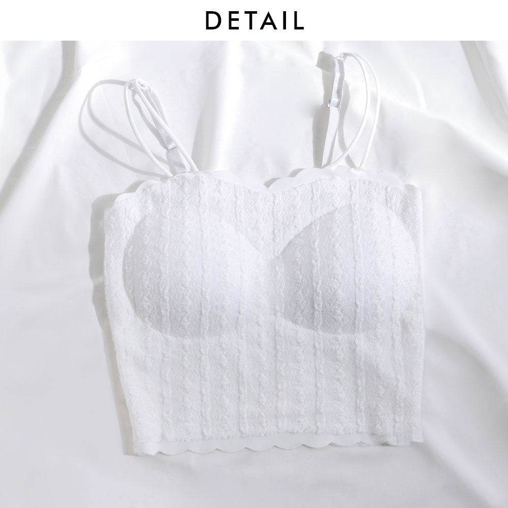 パット入りスカラップレースキャミソール – レディースファッション