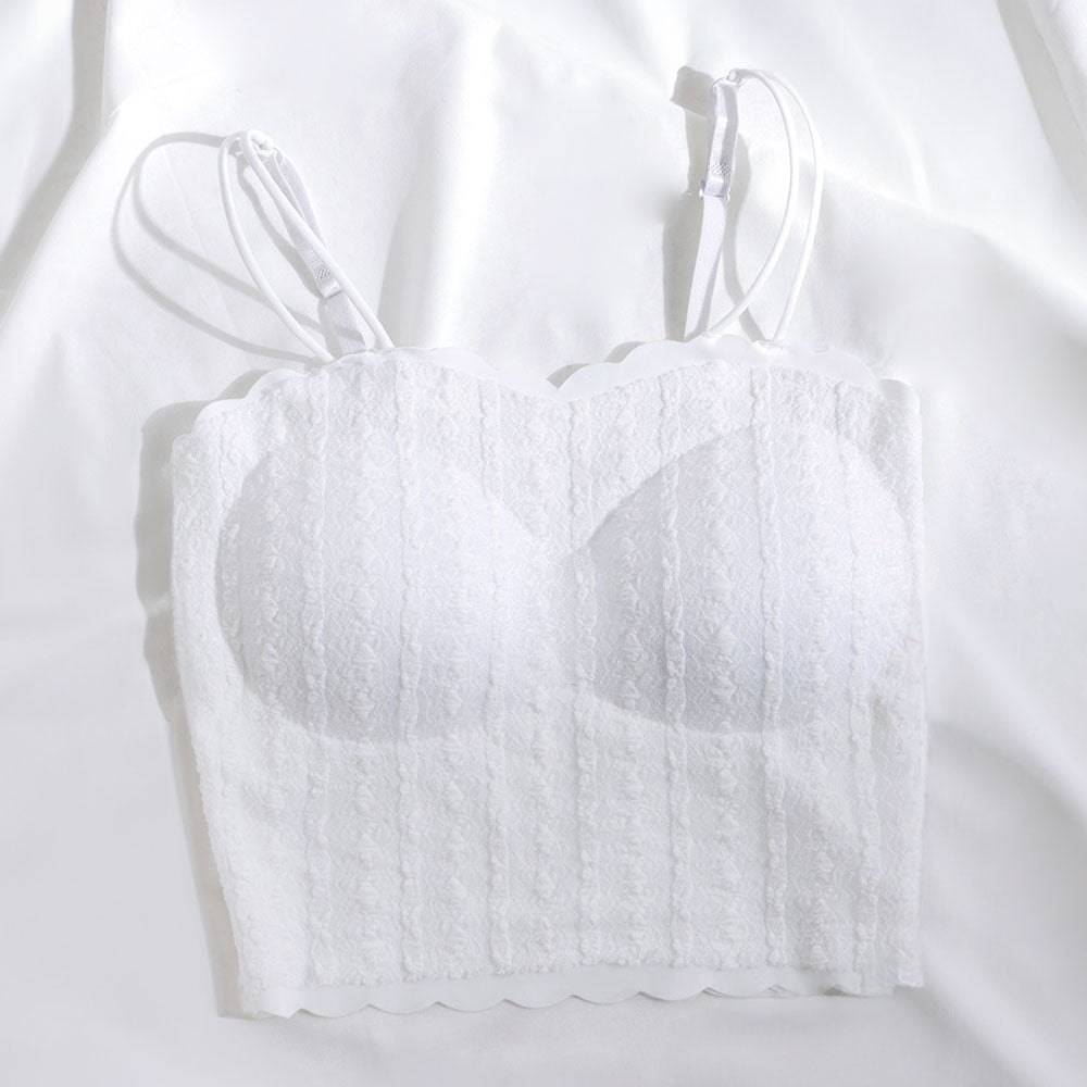 パット入りスカラップレースキャミソール – レディースファッション