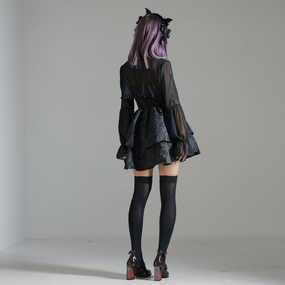 サブジラ系ブラウスボレロ×キャミワンピセット【大きいサイズ有