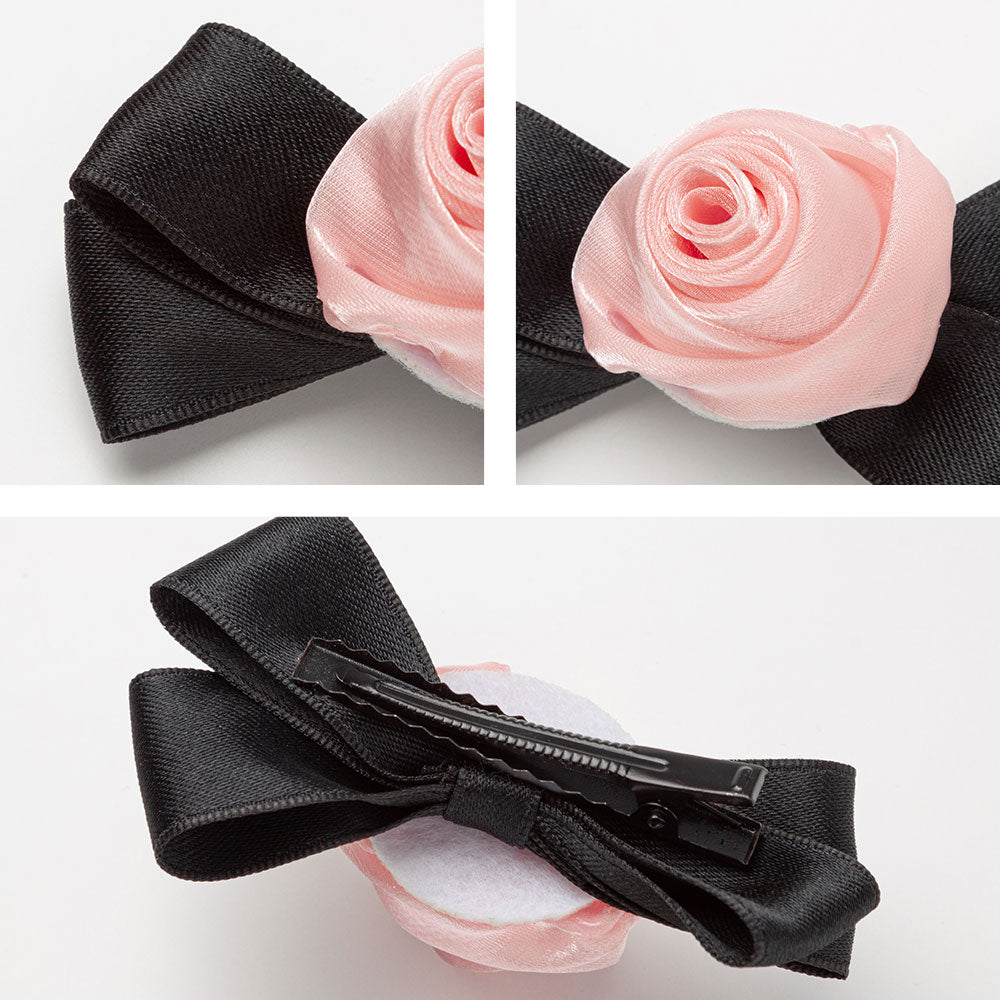ハンドメイドリボン　おまとめ品　バレッタ　シューズクリップ　ヘアピン　ローズ ハンドメイドリボン おまとめ品 バレッタ シューズクリップ