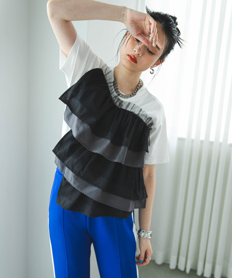 ボリュームラッフルTシャツ
