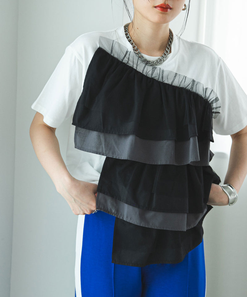 ボリュームラッフルTシャツ