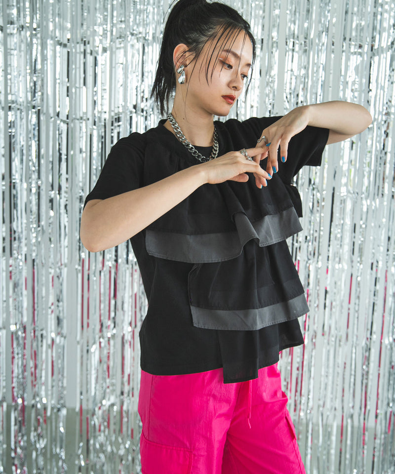 ボリュームラッフルTシャツ