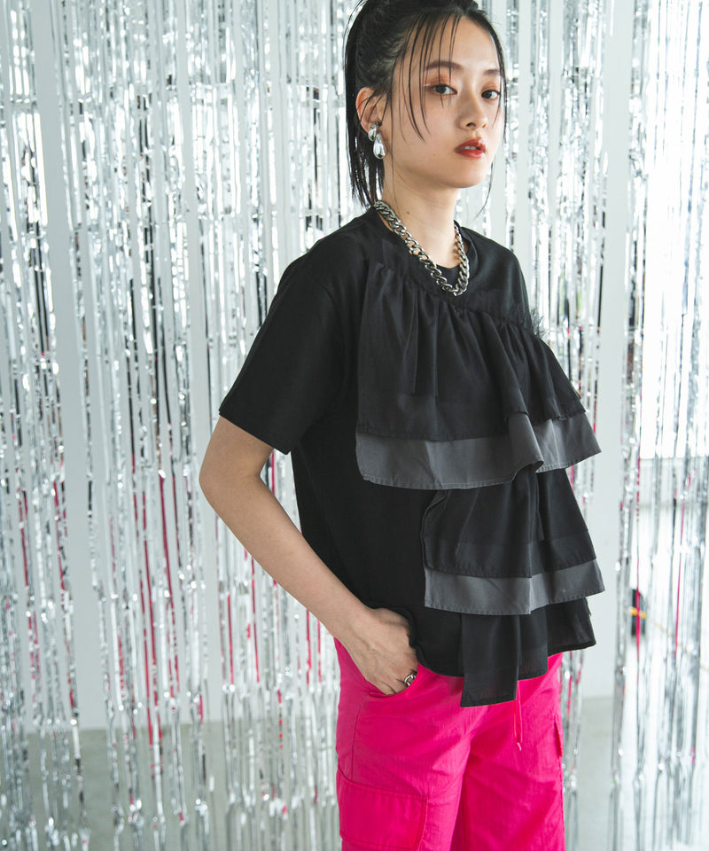 ボリュームラッフルTシャツ
