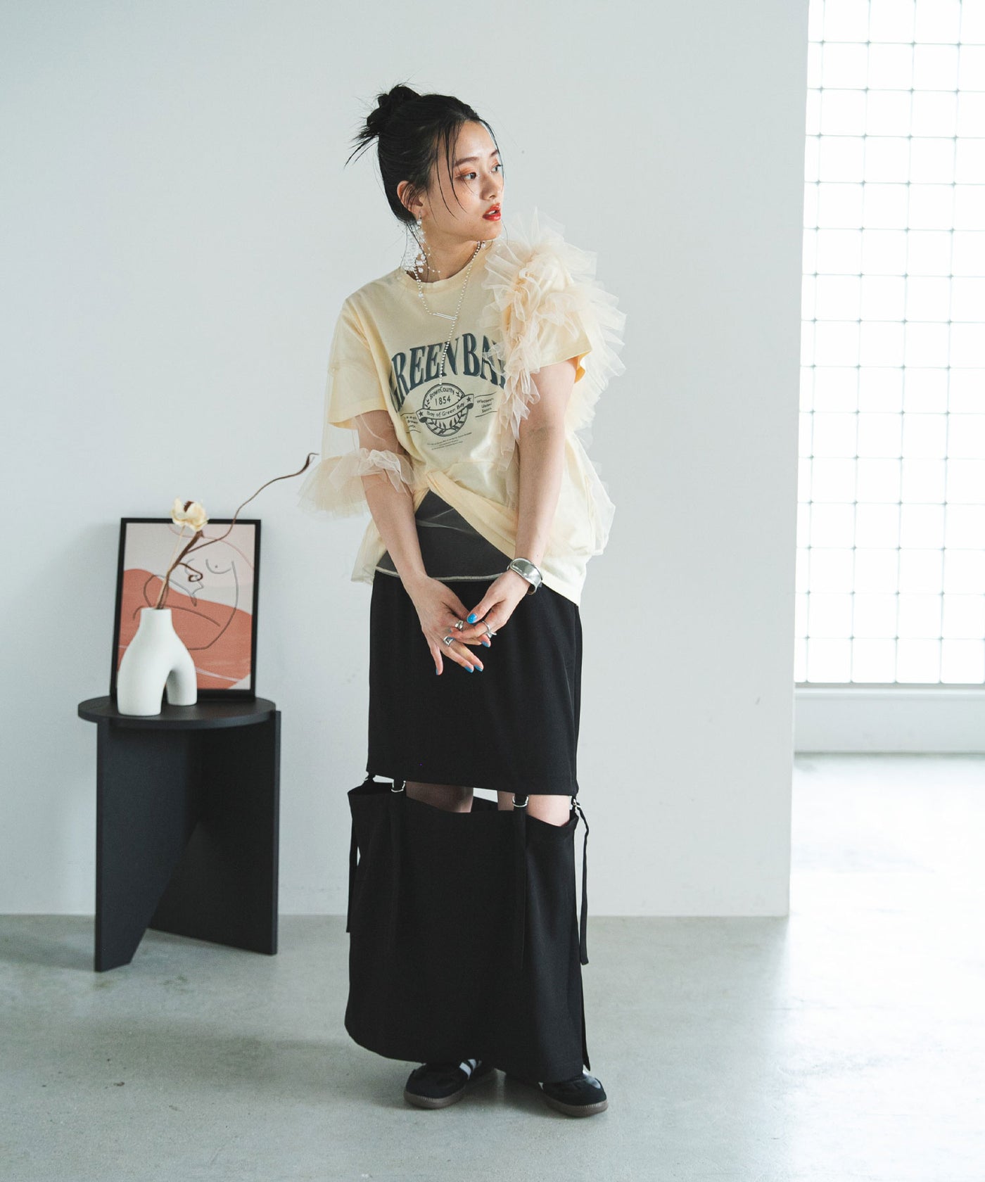 NOTRE émor / アシンメトリーチュールトップス NOTRE emor アシンメトリーチュールトップス