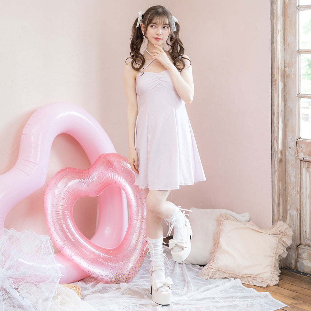 長袖チュール フリル チュール レディー ワンピース 水着 UVカット/水着】チュールフリル長袖ワンピース | マーキーズ