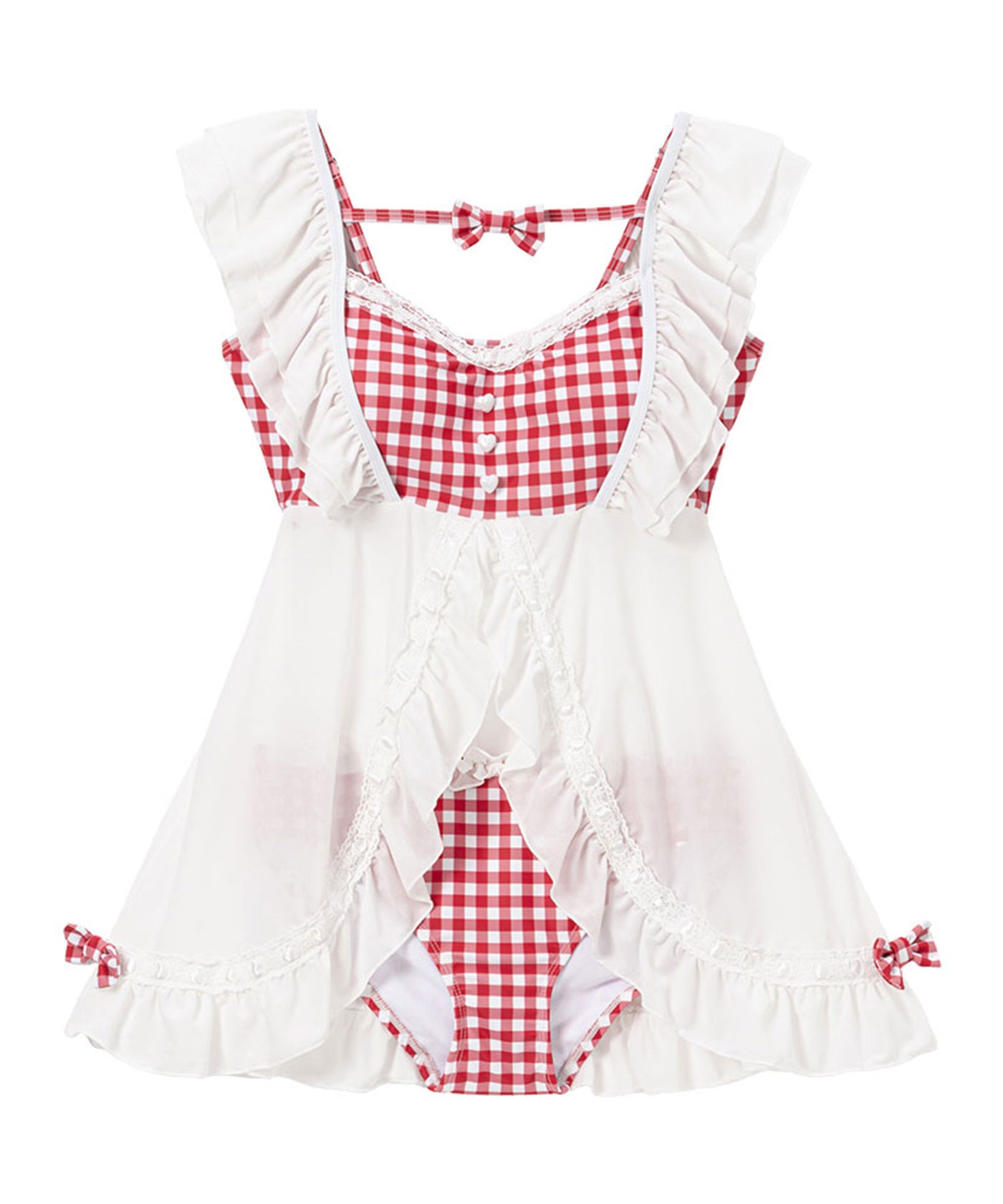 まとめ買い対象】デコルテリボンベビードール水着 – レディース