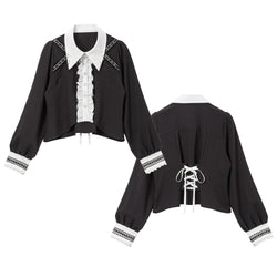 スタッズレースブレードブラウス