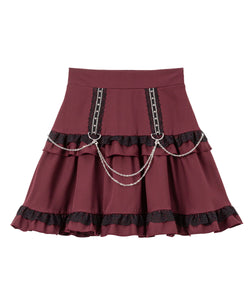 スタッズレースブレードチェーンスカート