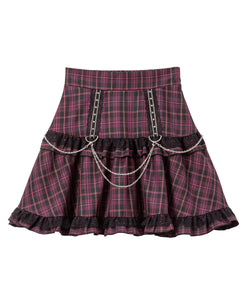 スタッズレースブレードチェーンスカート