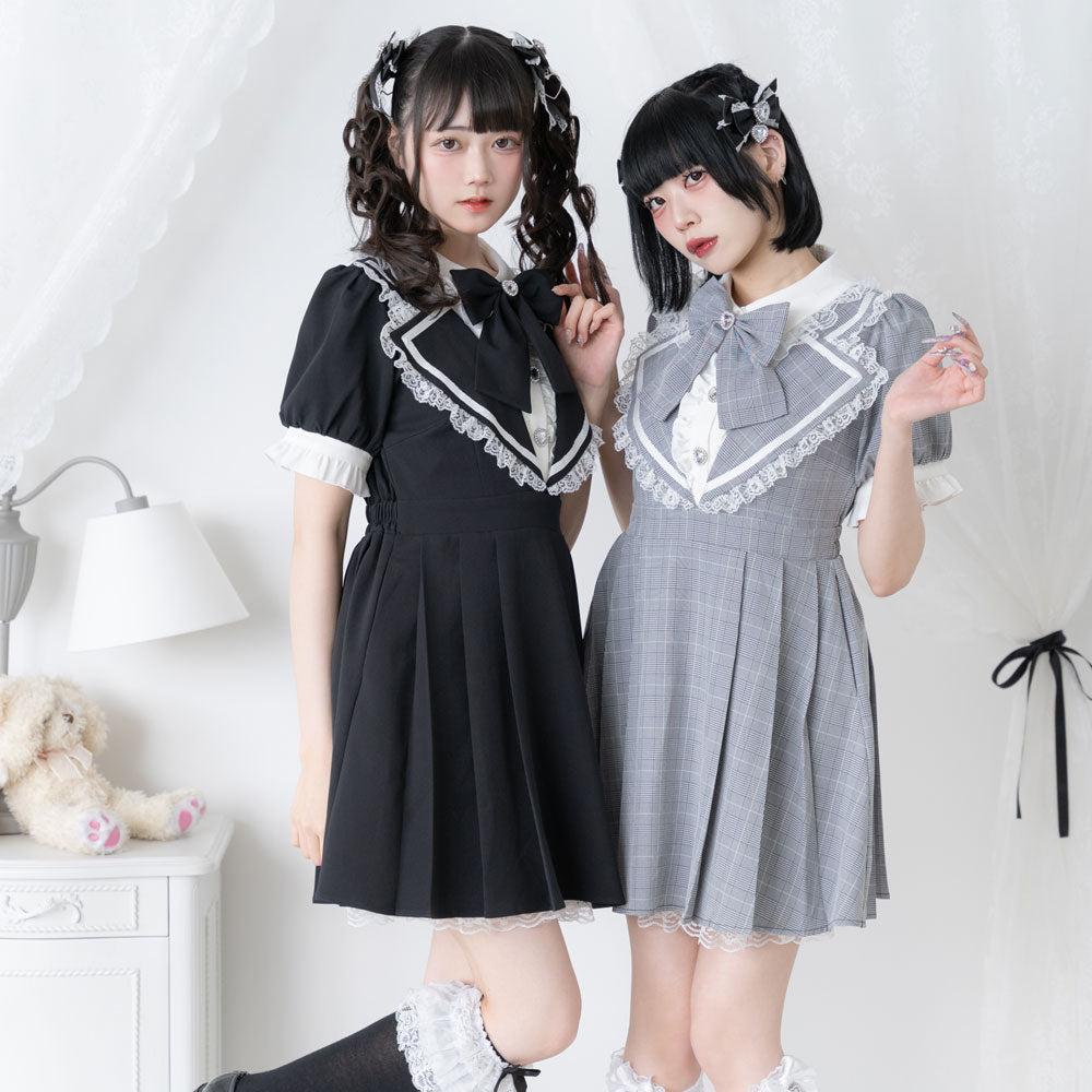 dearmylove 推し色アイドルデザインワンピース M ラベンダー×ホワイト DearMyLove ワンピース 推し色アイドルデザインワンピース