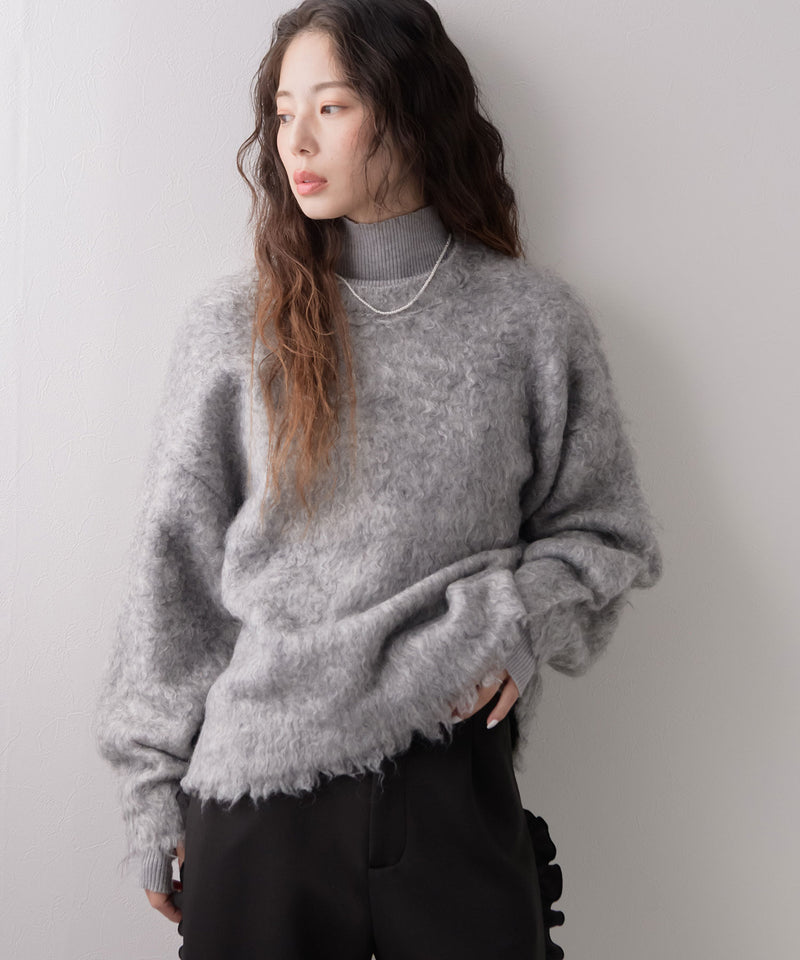 ミックスカラーシャギーニット