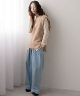 ミックスカラーVネックベスト【ニット】